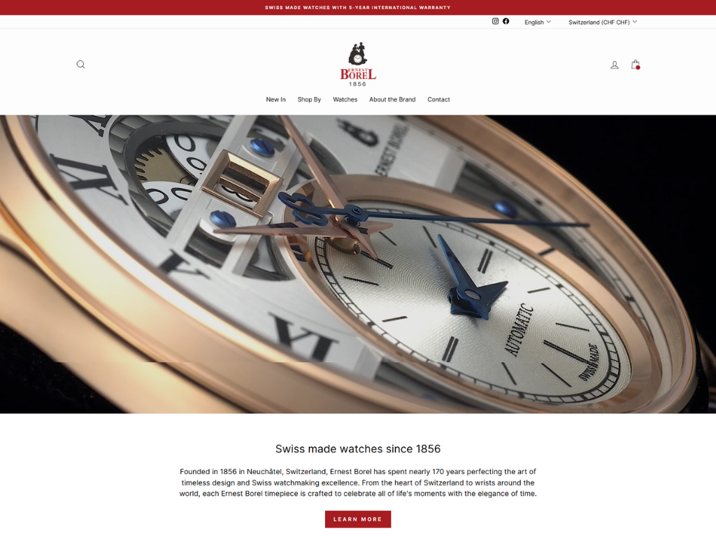 Ernest Borel Launches New E-Commerce Platform